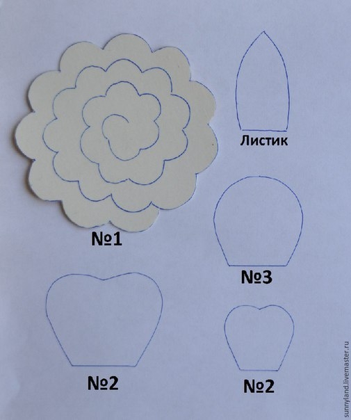 Делаем цветы из фетра для декоративной цифры