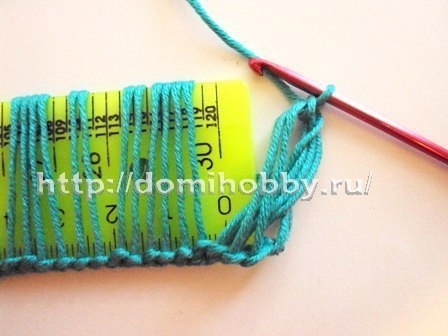 Ажурные узоры крючком из вытянутых петель