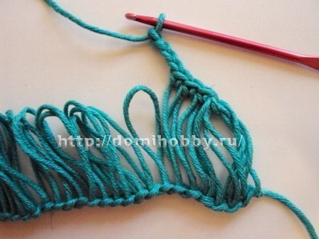 Ажурные узоры крючком из вытянутых петель