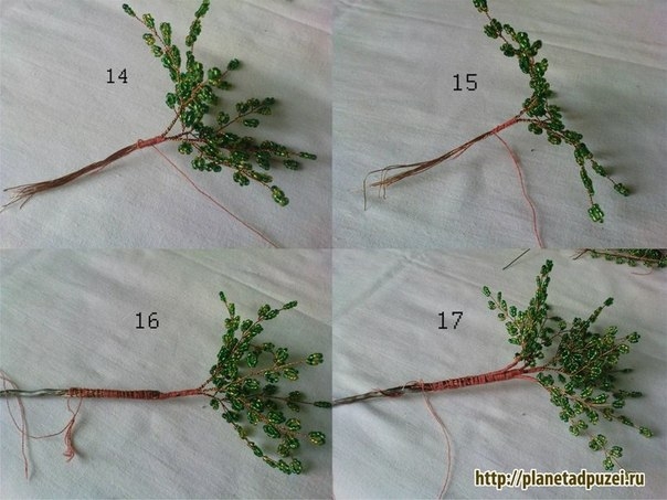 Мастер-класс берёза из бисера