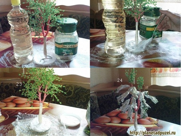 Мастер-класс берёза из бисера