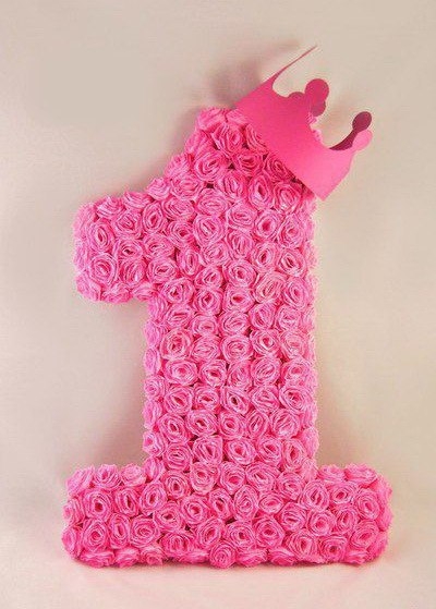 Цифра из розочек Цифра из розочек