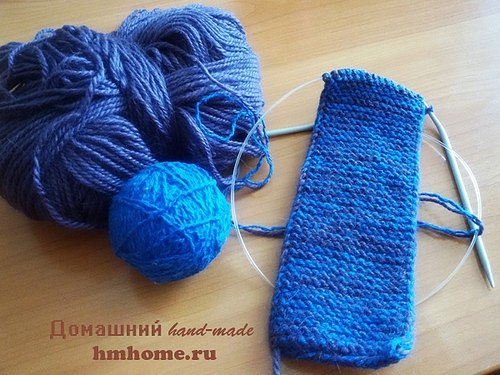 Тапочки на подошве. Вязаные спицами