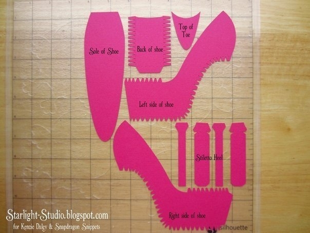 Туфелька из бумаги. Мастер-класс.