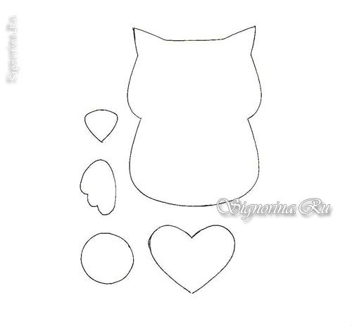 Шьем совушку из фетра