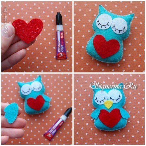 Шьем совушку из фетра