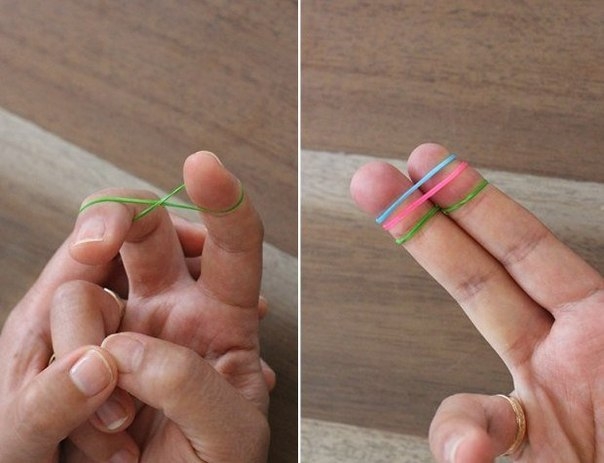 Радужный браслет из резиночек