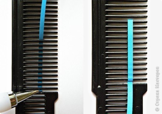 Квиллинг на расческе