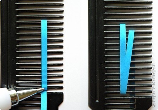 Квиллинг на расческе