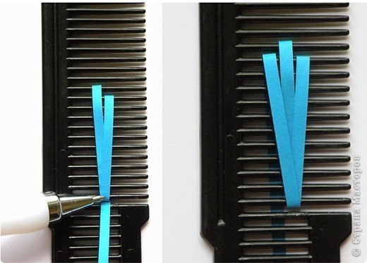 Квиллинг на расческе