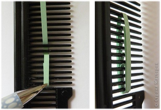 Квиллинг на расческе