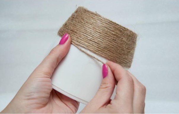 Очень простой декор кашпо