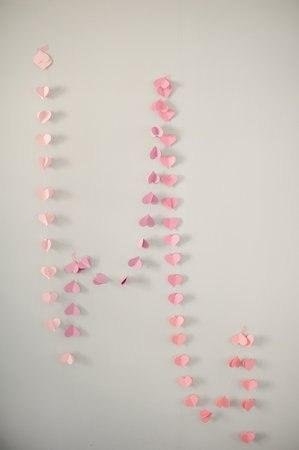 Гирлянда из сердец. Мастер-класс.