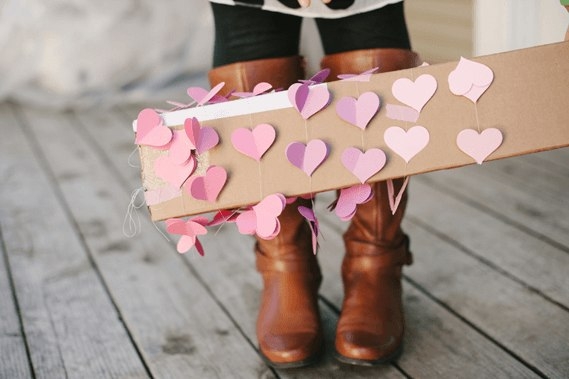 Гирлянда из сердец. Мастер-класс.