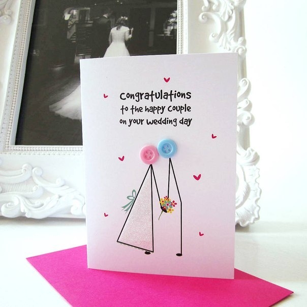 Идеи открыток с пуговицами