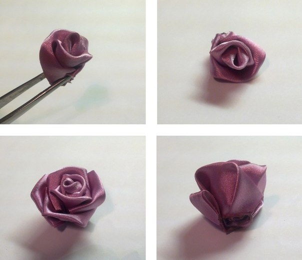 Розочка - канзаши