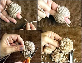 Как сделать простой коврик из помпонов