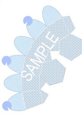 Коробочка в виде кекса. Шаблон.