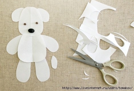 Плюшевый щенок. МК и выкройка.