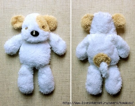 Плюшевый щенок. МК и выкройка.
