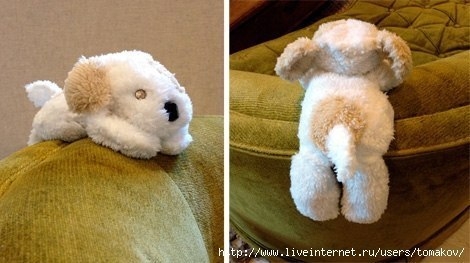 Плюшевый щенок. МК и выкройка.