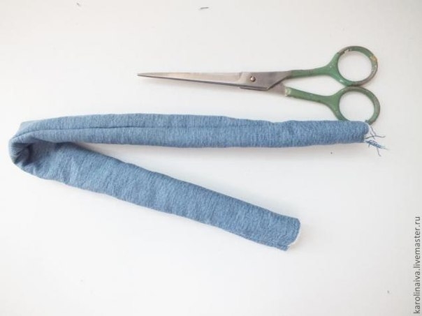 Браслет из джинсовой ткани. Мастер-класс.