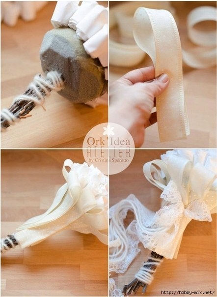 Букет бумажных розочек. Мастер-класс.