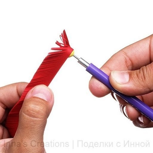 Бахромчатый цветок из бумаги Бахромчатый цветок из бумаги