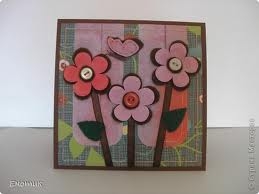 Открытки с пуговицами. Идеи для вдохновения.