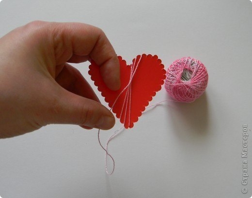 Сердце в технике изонить без иголки