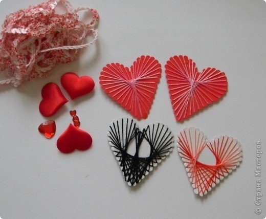 Сердце в технике изонить без иголки