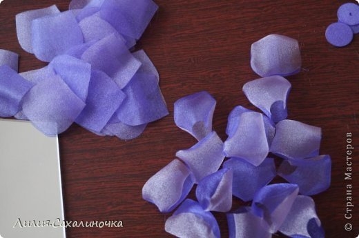 Роза из органзы. Мастер-класс