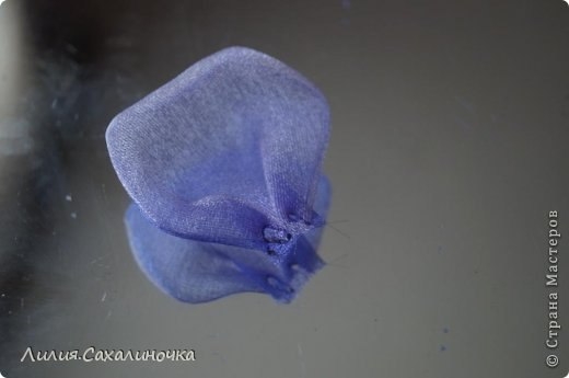 Роза из органзы. Мастер-класс