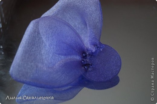 Роза из органзы. Мастер-класс