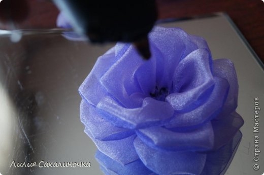 Роза из органзы. Мастер-класс