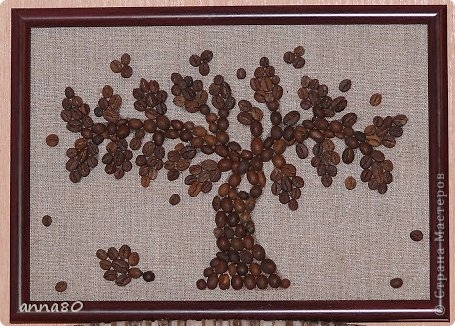 Идеи поделок из кофейных зерен