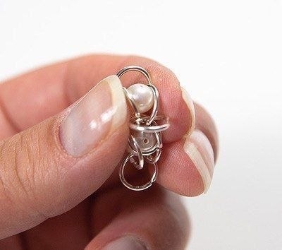 Кольчужный браслет с жемчугом