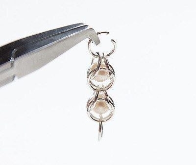 Кольчужный браслет с жемчугом