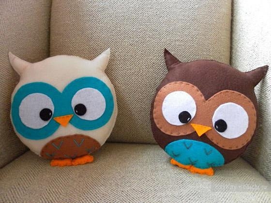 Шьем подушки совушки. Идеи для вдохновения
