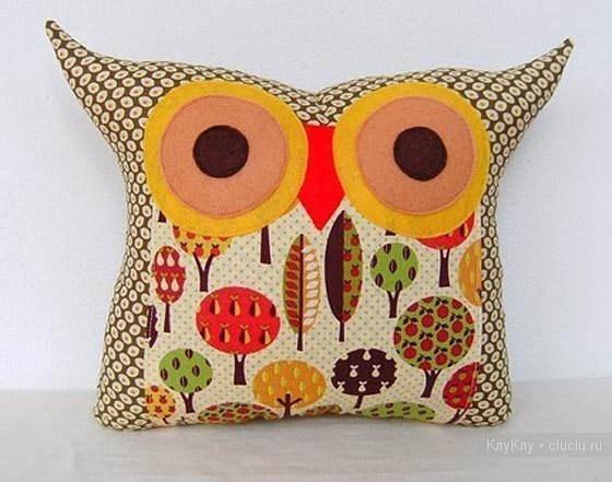 Шьем подушки совушки. Идеи для вдохновения