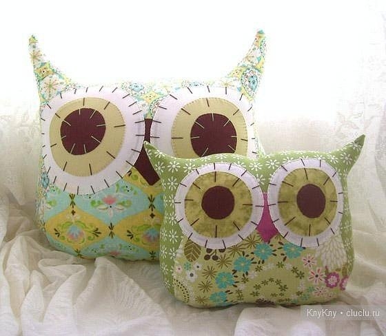 Шьем подушки совушки. Идеи для вдохновения
