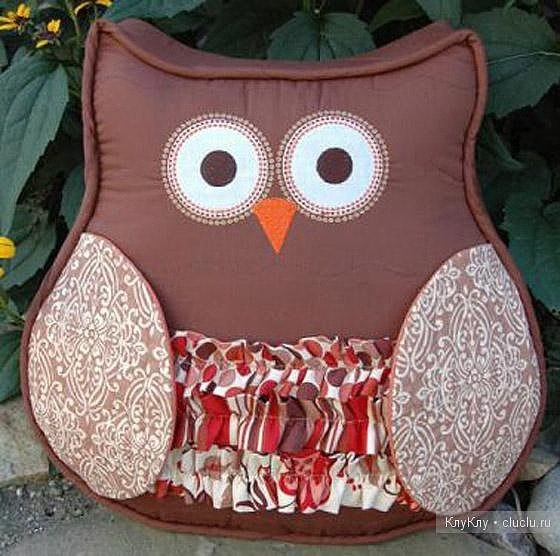 Шьем подушки совушки. Идеи для вдохновения