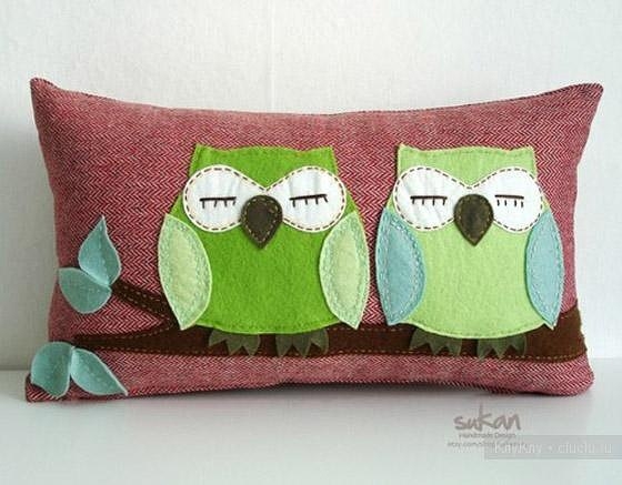 Шьем подушки совушки. Идеи для вдохновения