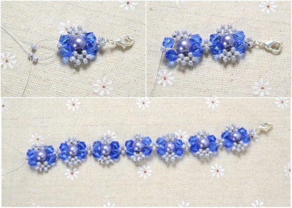 Плетем красивый браслет из бусин за 30 минут Плетем красивый браслет из бусин за 30 минут