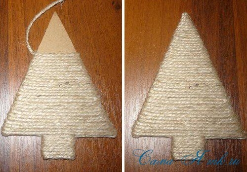 Кофейные магниты-ёлочки на холодильник