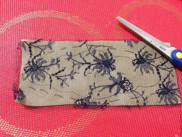 Браслет с кружевом бисером и стразами Браслет с кружевом бисером и стразами