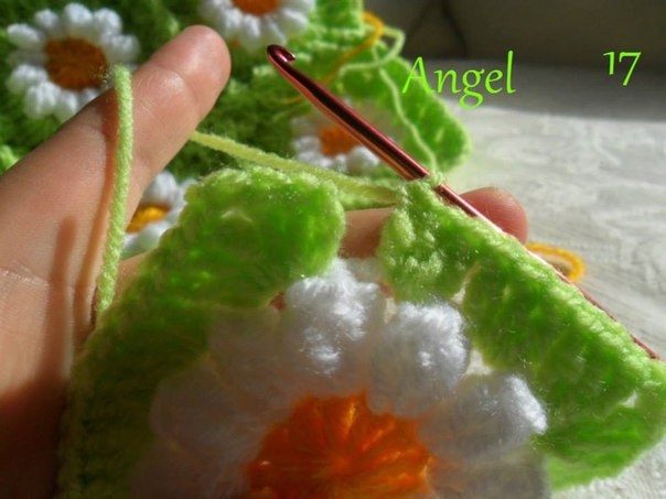 Ромашковый плед. Мастер-класс