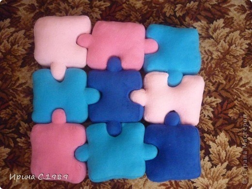 Подушки пазлы. Мастер-класс.