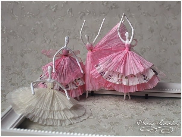 Балерины из салфеток