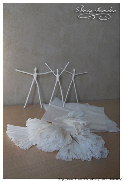 Балерины из салфеток